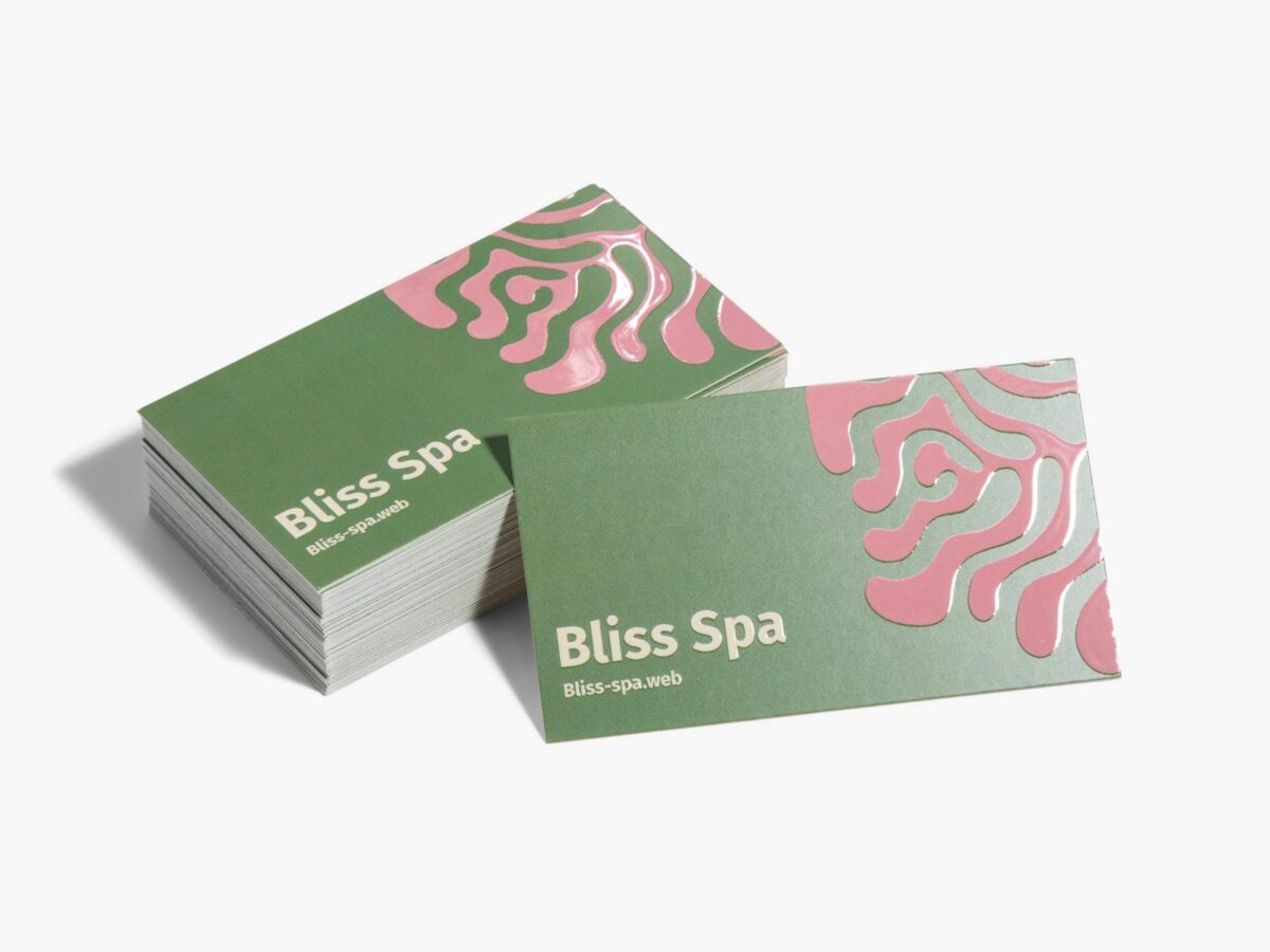 Embossed Gloss Business Cards - Image 1